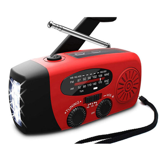 Solar & Hand Crank Emergency Radio Flashlight with USB Charging - product photo 1 of 12