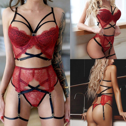 Women's Three-Piece Lingerie Set - product photo 1 of 8