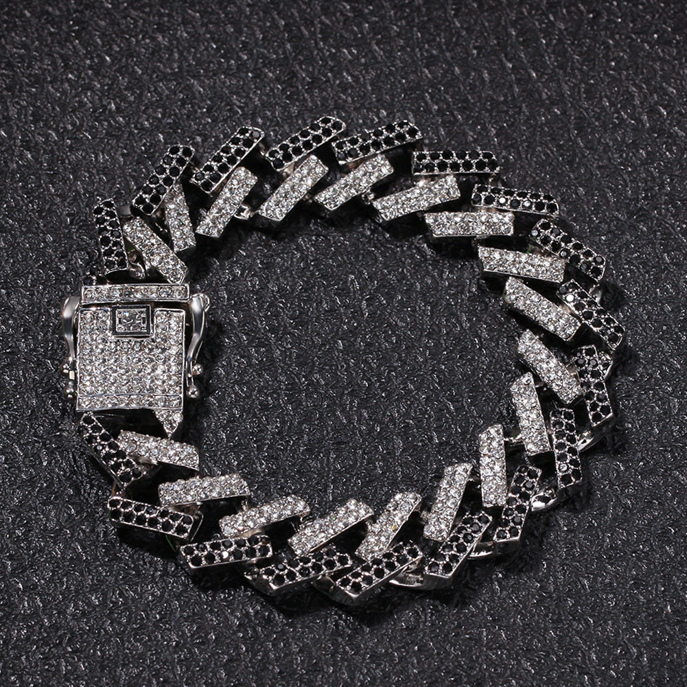 Gold-Plated Rhinestone Bracelet for Men - photo 3