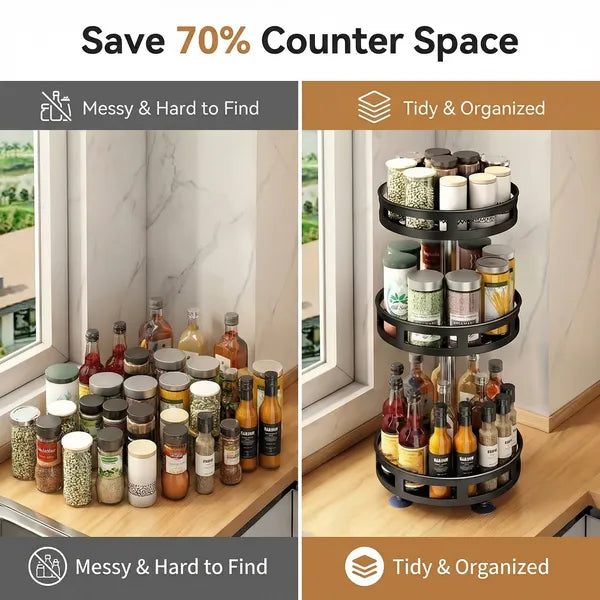 spice rack empty tiers detail