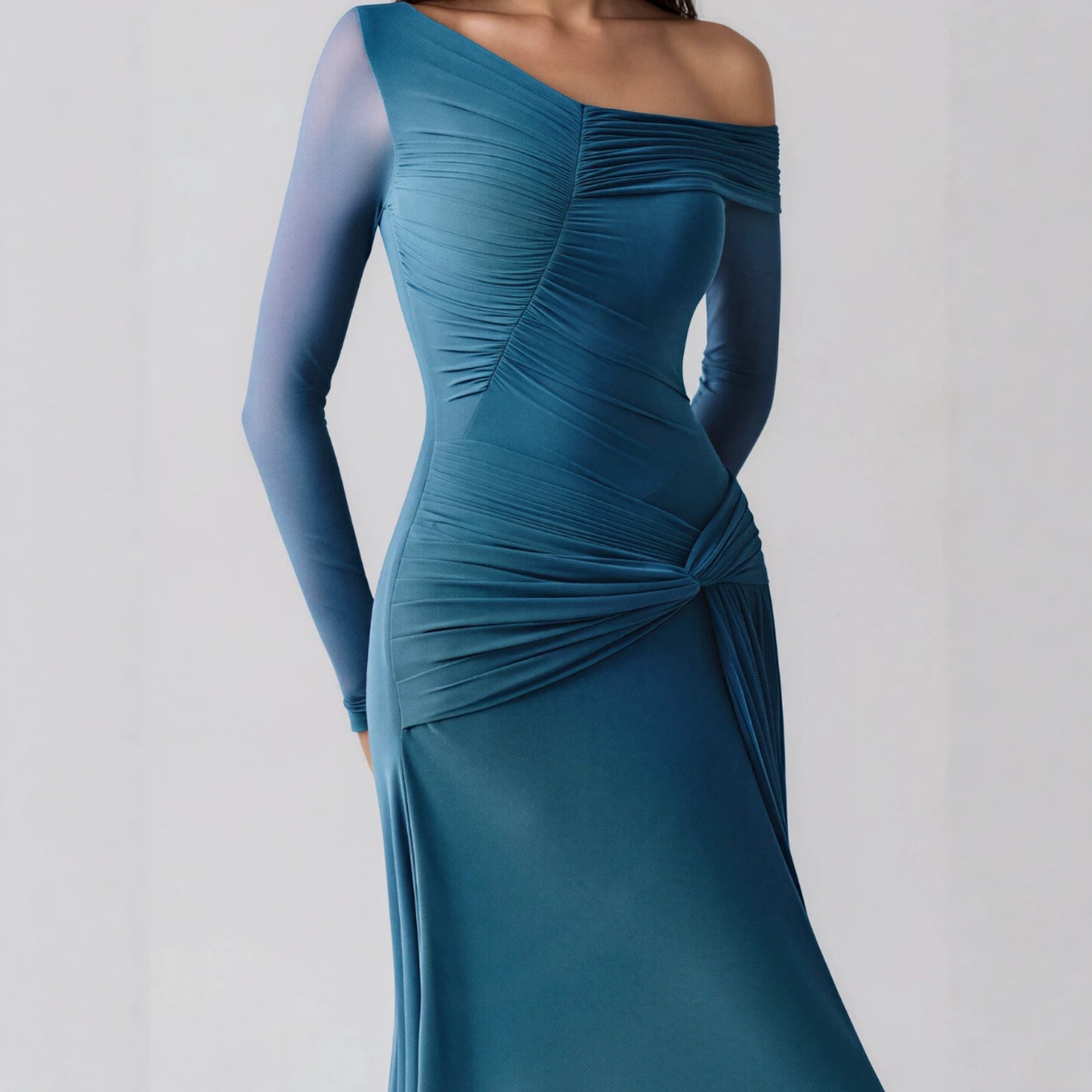 mermaid dress worn, full body