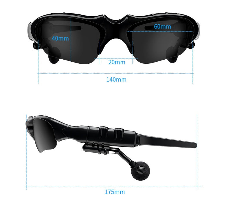 Outdoor Bluetooth 5.0 Smart Sunglasses with Wireless Headphones & Microphone - product photo 8 of 8