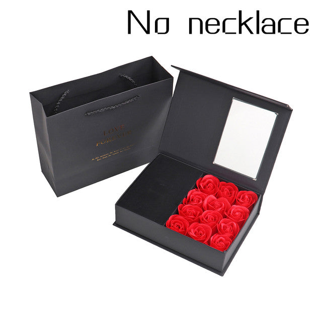 Soap flower rose gift box, packaging closed