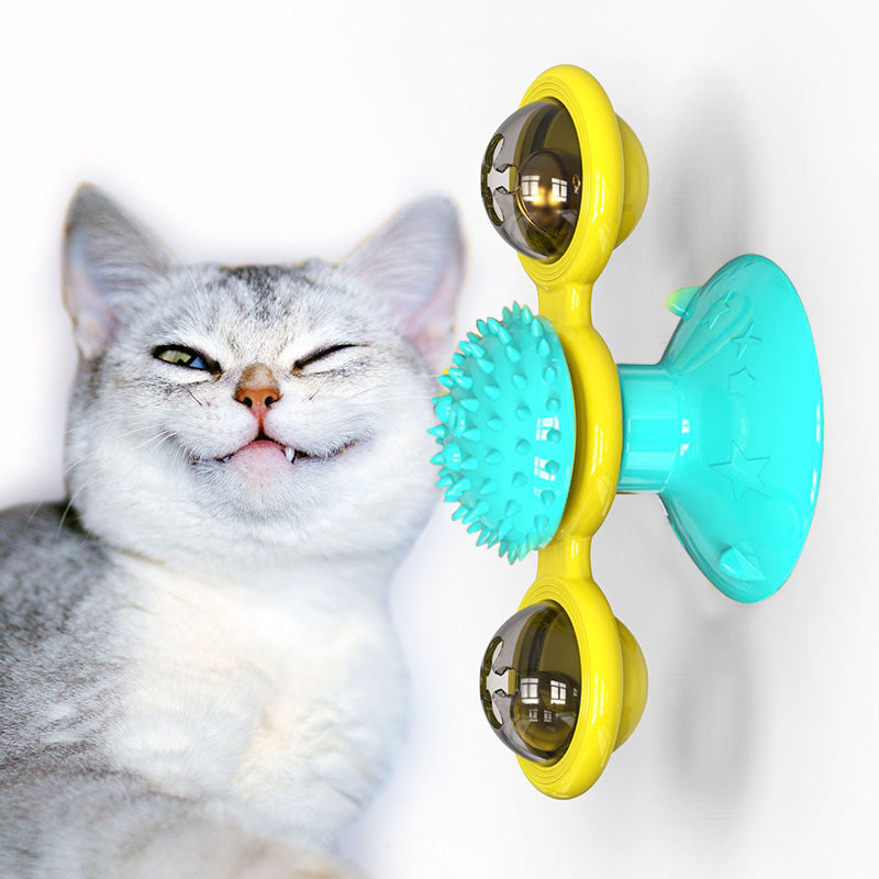 Cat Rotating Windmill Toy – Suction Scratching & Teeth-Grinding Toy – photo 1 of 18