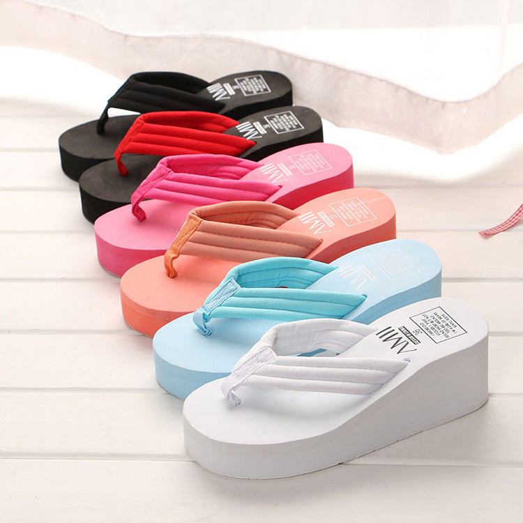 Women's anti-skid fabric flip flop sandals in candy colors