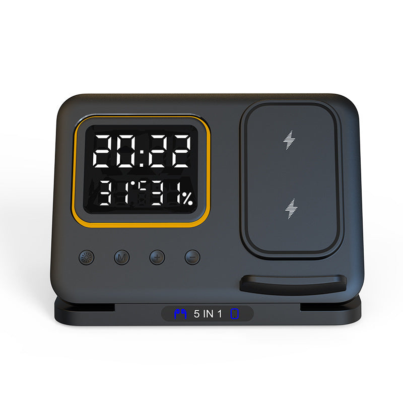Wireless charging stand with included USB-C cable and power adapter