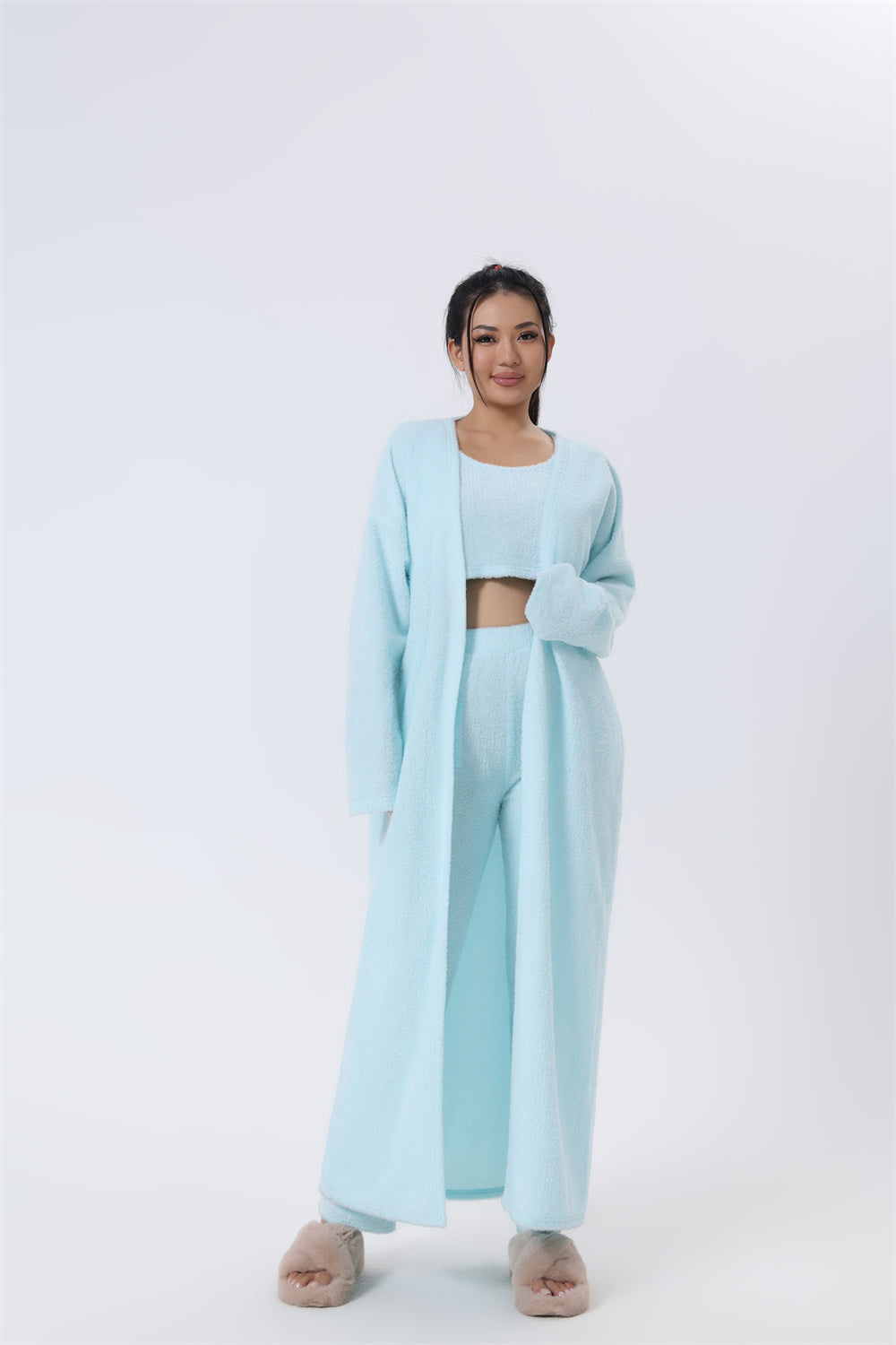 Cozy 3-Piece Pajama Lounge Set – Soft Matching Winter Loungewear - product photo 7 of 8