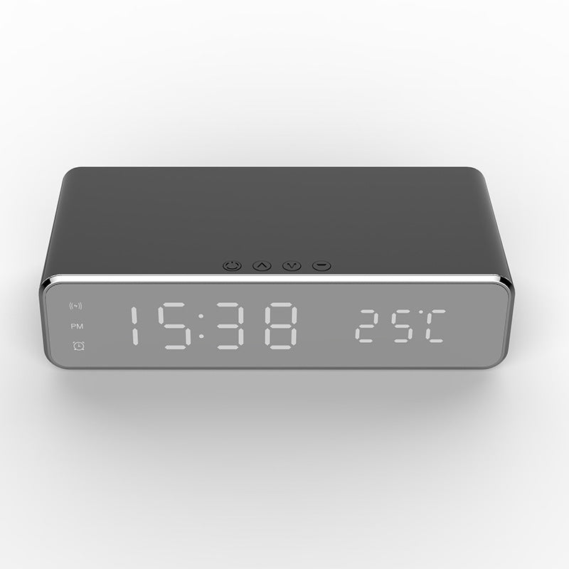 LED Electric Alarm Clock With Wireless Charger Desktop Digital Clock - product photo 3 of 6