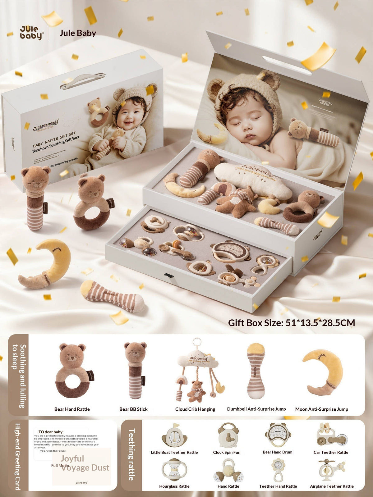 Plush baby rattle toy set for sensory play – product photo 8