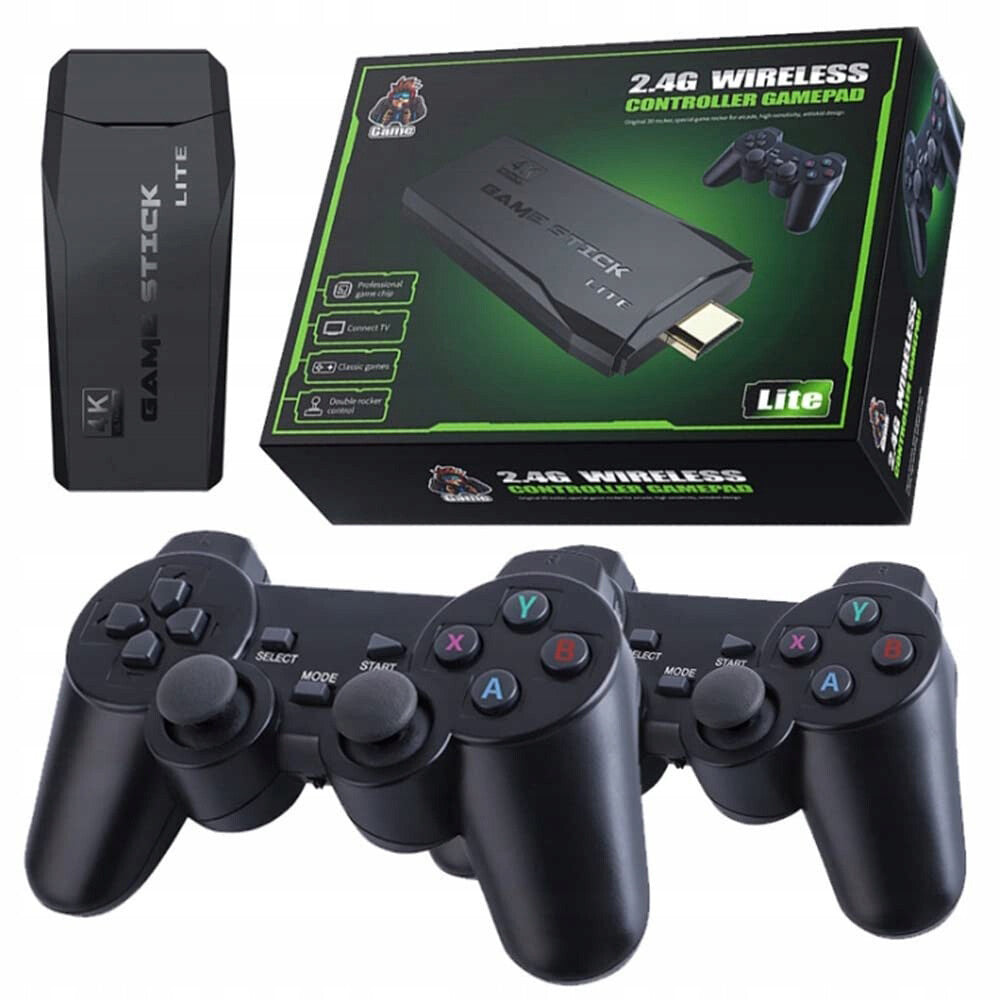 Retro games console set with 2 wireless controllers - photo 6 of 9