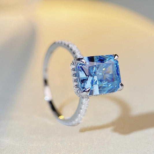 S925 Sterling Silver Ring for Women | Multicolor CZ Statement Ring - product photo 1 of 9