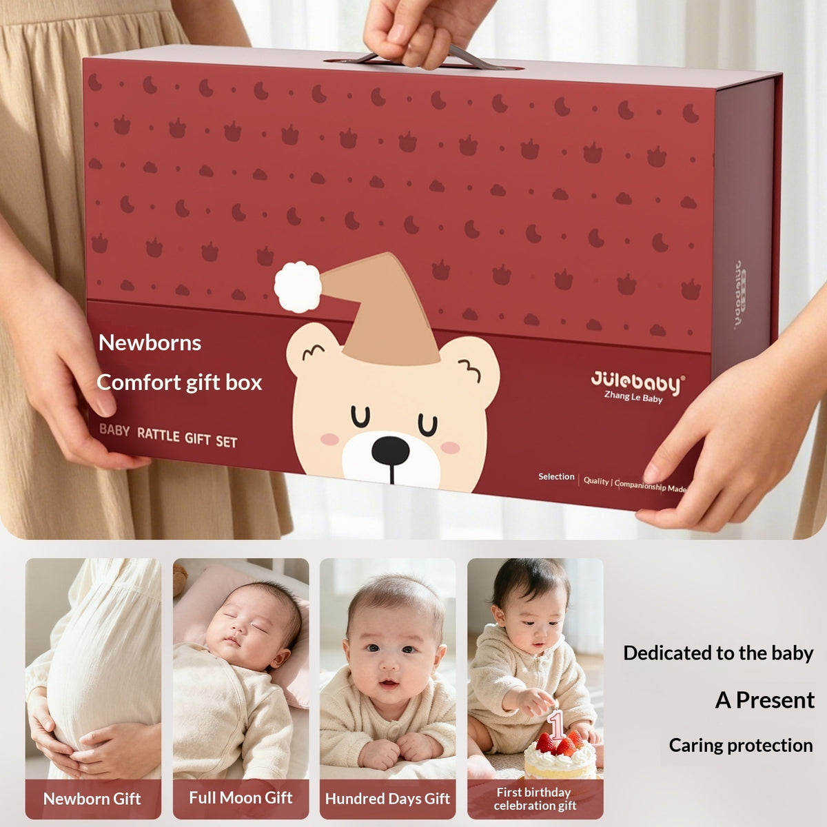 Plush baby rattle toy set for sensory play – product photo 7