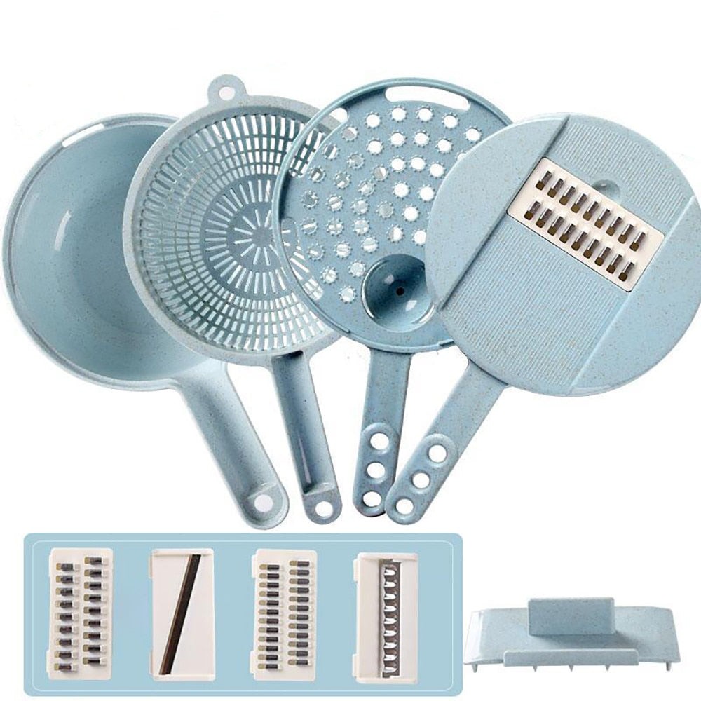 8-in-1 Mandoline Slicer – Vegetable Slicer, Potato Peeler & Grater with Strainer - product photo 8 of 8