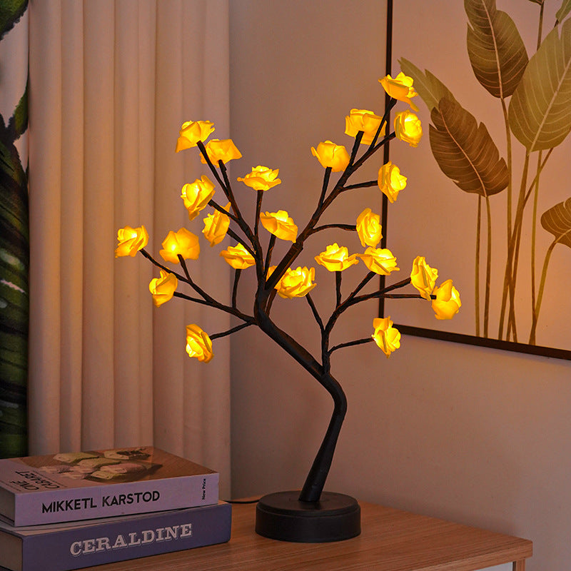 Rose fairy lamp, blue rose variant