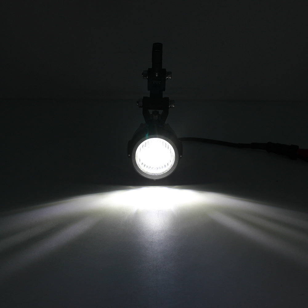 LED motorcycle fog light - mounted view