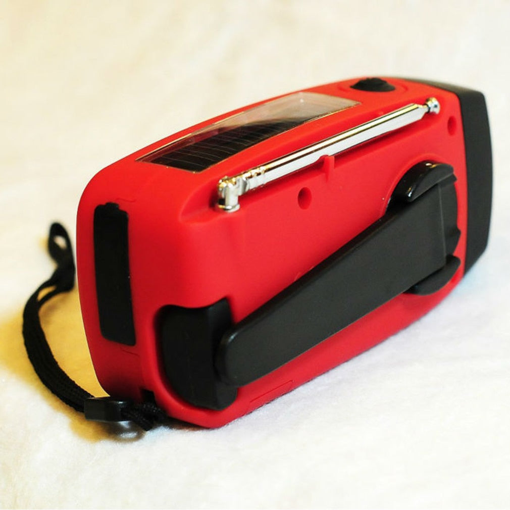 Solar & Hand Crank Emergency Radio Flashlight with USB Charging - product photo 10 of 12