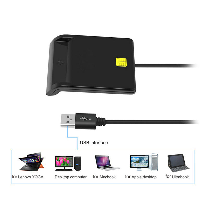 USB Smart Card Reader - ID, SIM, CAC & Bank Card Reader - product photo 4 of 10