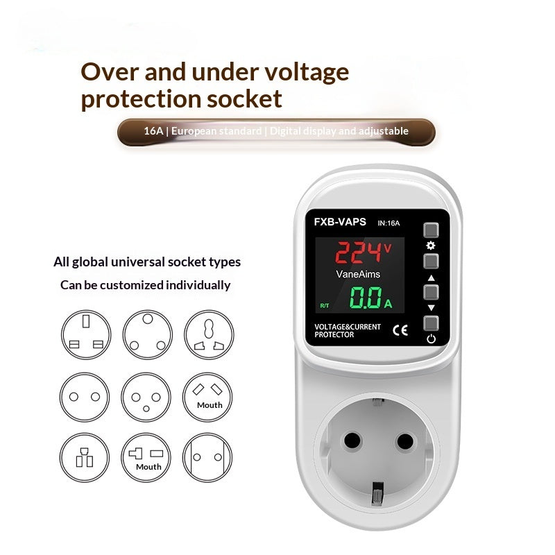 voltage protection socket plug prongs close-up