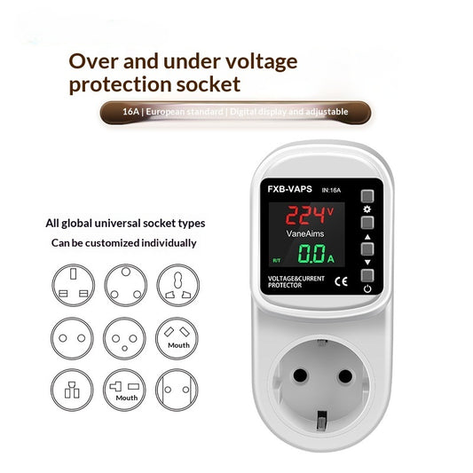 voltage protection socket plug prongs close-up