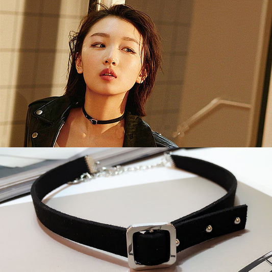 Studded choker necklace, main view