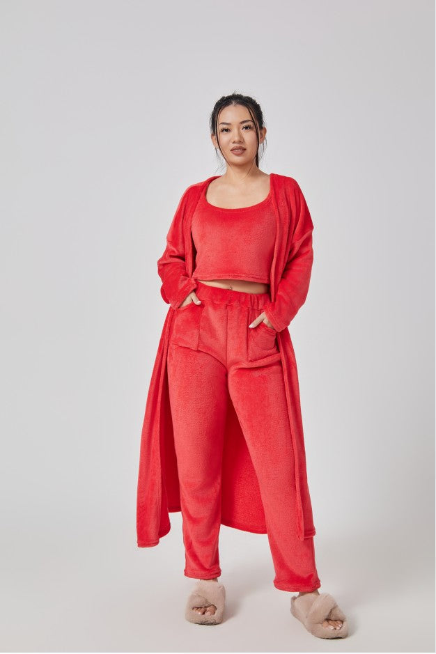 Cozy 3-Piece Pajama Lounge Set – Soft Matching Winter Loungewear - product photo 5 of 5