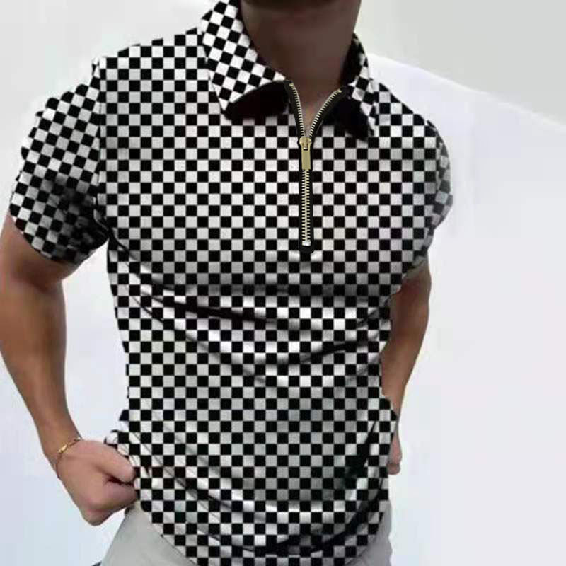 Men's Solid Polo Shirt – Breathable Short-Sleeve Summer Shirt - product photo 7 of 8
