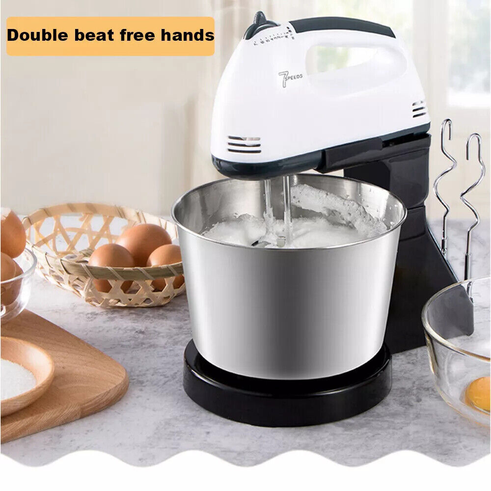 Stand mixer kneading dough attachment in use