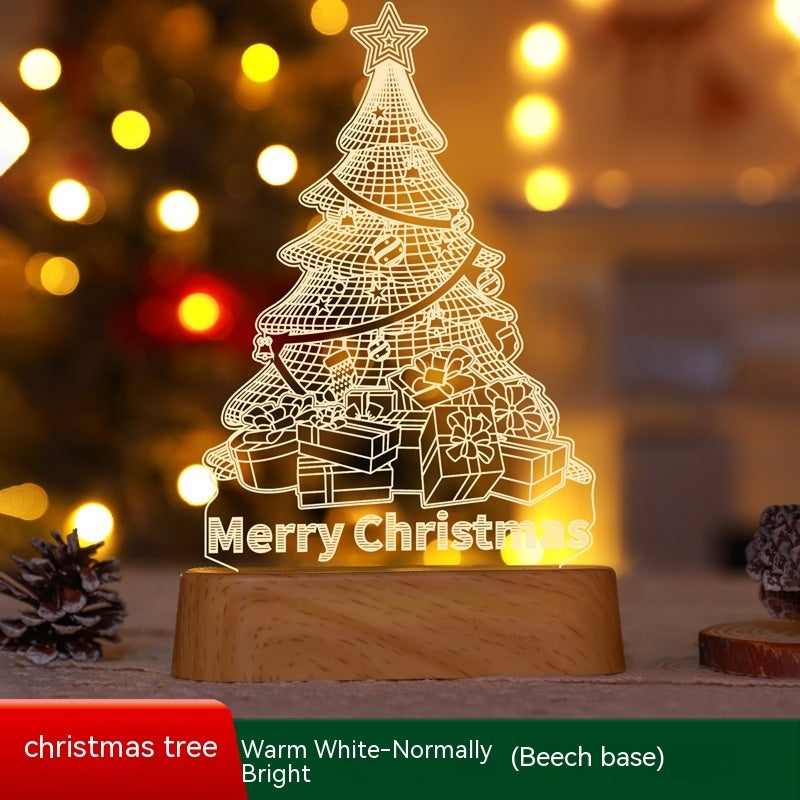 3D Acrylic LED Night Light – Christmas & Holiday Decorative Lamp - product photo 6 of 8