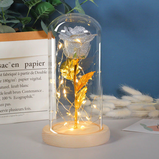 Eternal Rose LED Light in Glass Dome – Romantic Gift for Valentine's, Weddings & Mother's Day - product photo 2 of 5