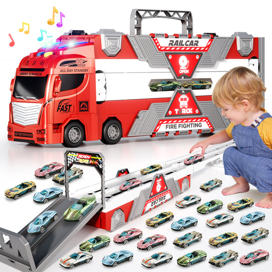 Fire Truck Toy with Lights, Sounds & Music – Kids Transport Vehicle - product photo 1 of 8