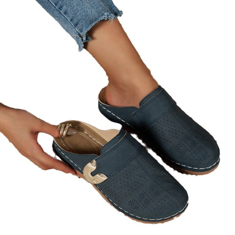 Women's summer slide sandals detail