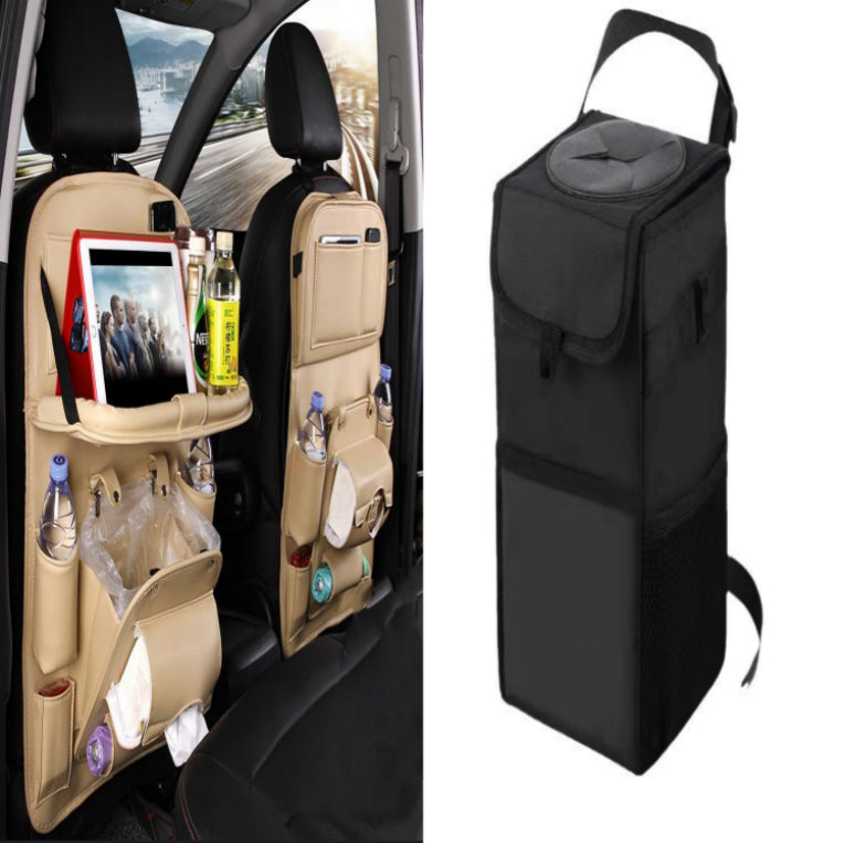 PU Leather Car Storage Bag – Multifunction Seat Back Hanging Organizer - product photo 13 of 25