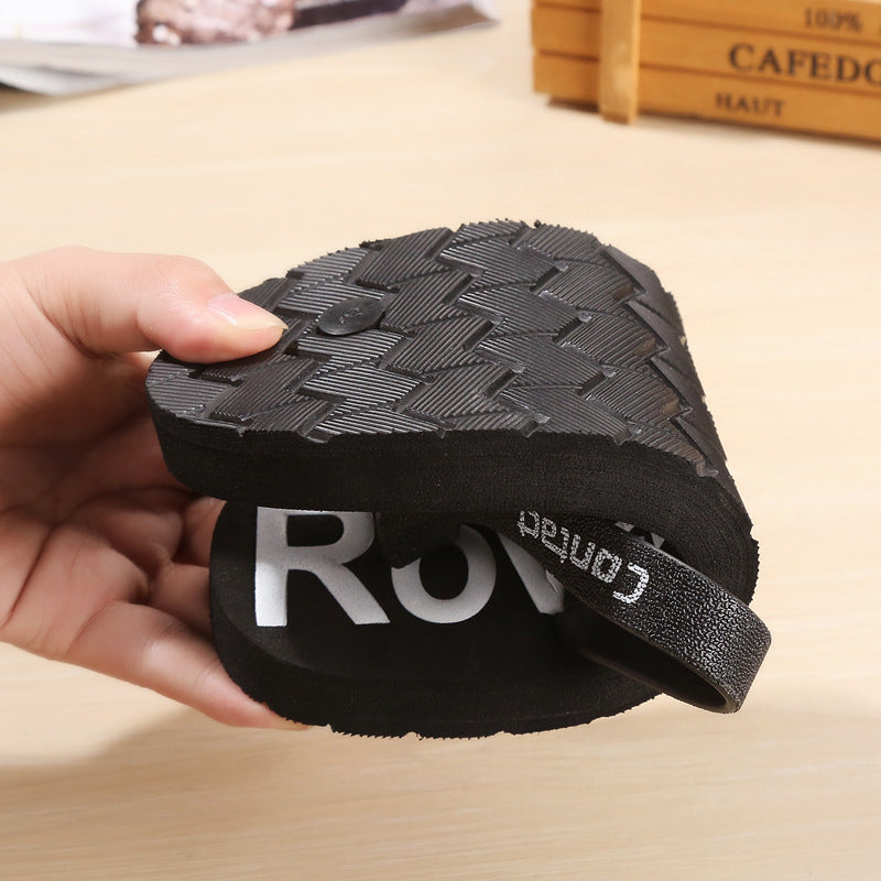Boys' Summer Beach Flip Flops – Anti-Slip Soft Leather Sandals - product photo 4 of 6