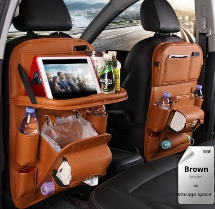 PU Leather Car Storage Bag – Multifunction Seat Back Hanging Organizer - product photo 7 of 8