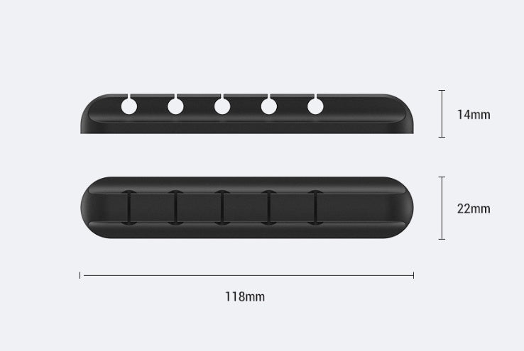 Silicone USB Cable Winder – Desktop Cable Organizer & Management Clips - product photo 3 of 5