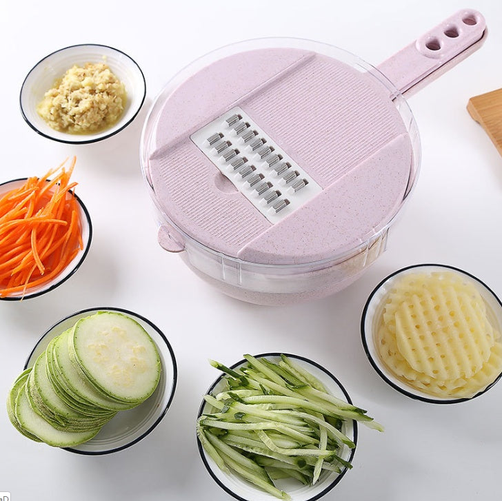 8-in-1 Mandoline Slicer – Vegetable Slicer, Potato Peeler & Grater with Strainer - product photo 10 of 13