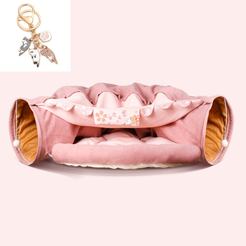 Collapsible fabric cat tunnel – product photo 2