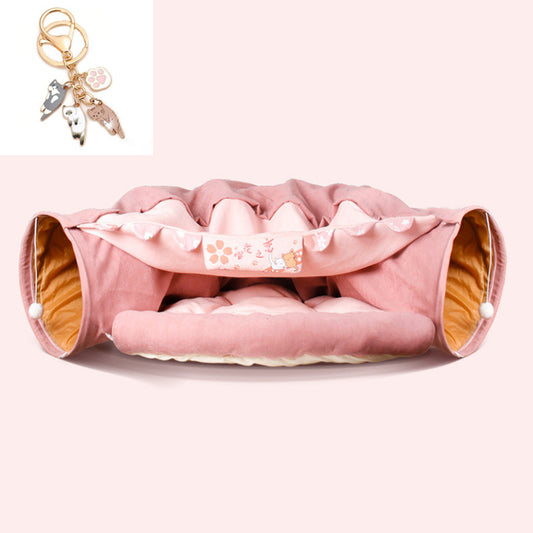Collapsible fabric cat tunnel – product photo 2