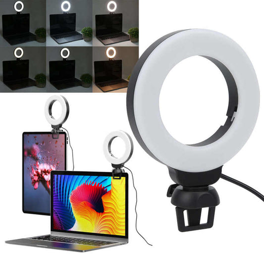 4-Inch Dimmable LED Ring Light with Phone Holder - main product photo