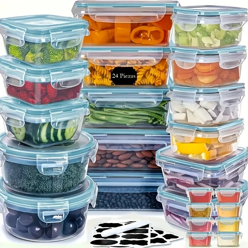 48-Piece BPA-Free Food Storage Container Set with Airtight Lids & Labels - product photo 9 of 9