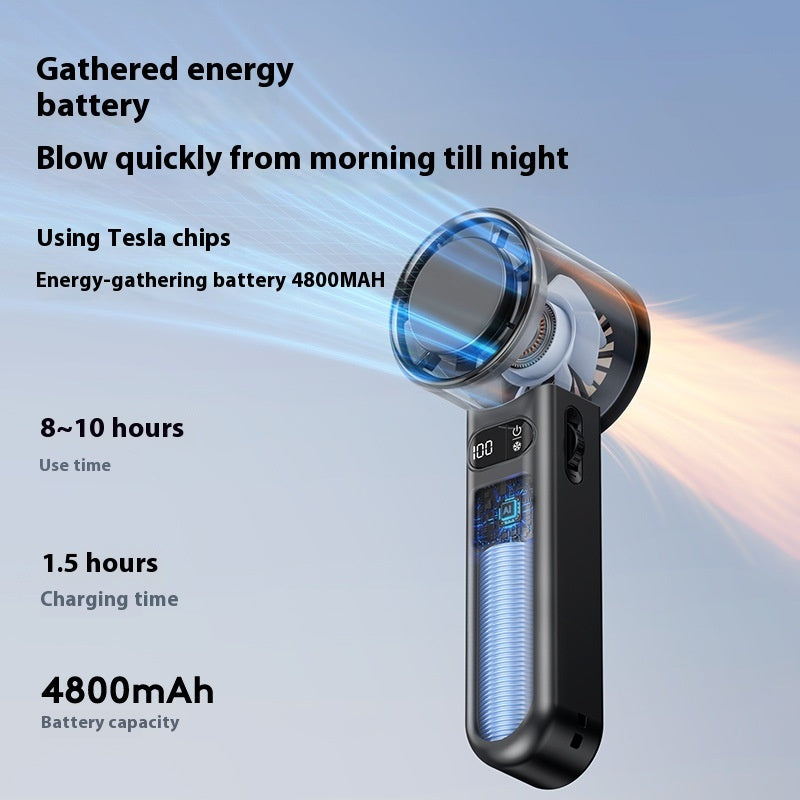 Refrigeration Handheld Turbo Fan – Mini Portable USB Rechargeable Pocket Fan – photo 5 of 10