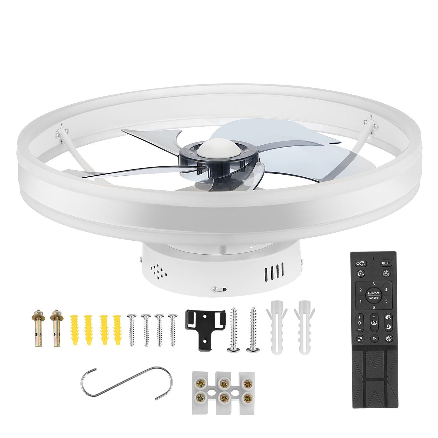 Large LED Ceiling Fan with Lighting – Adjustable 6-Speed Remote Control - product photo 9 of 10