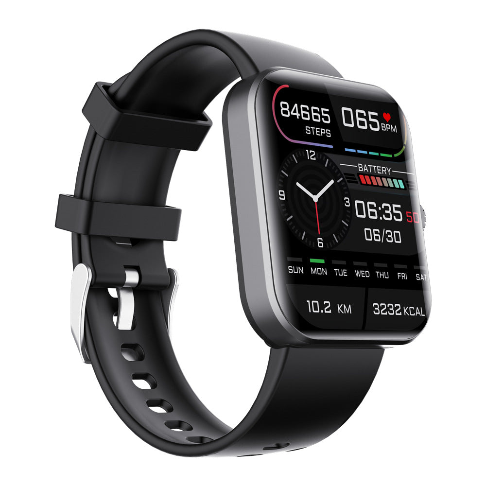 Smartwatch display showing heart rate tracking screen
