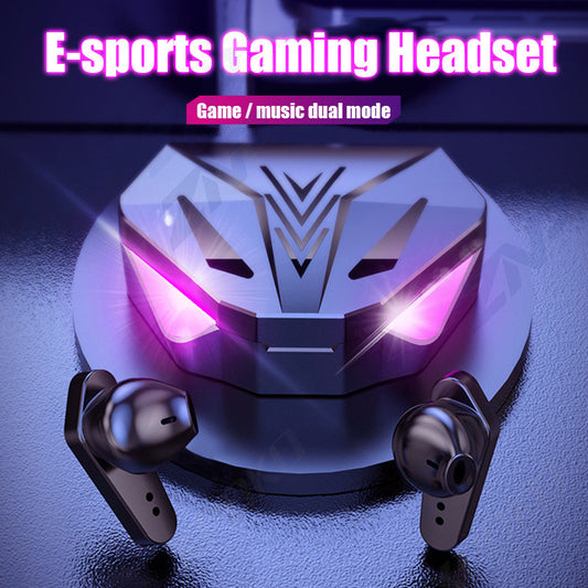 Wireless gaming headset with LED lights