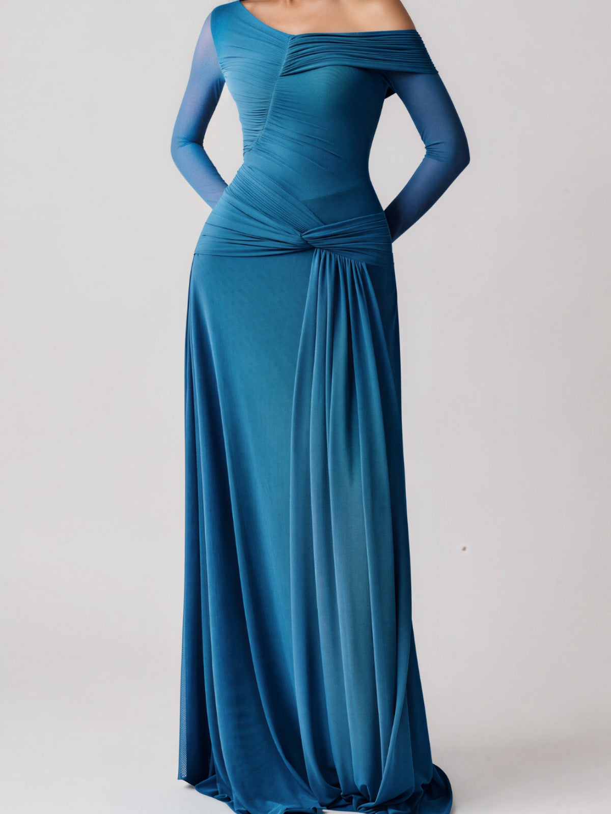 mermaid dress waist cinch detail