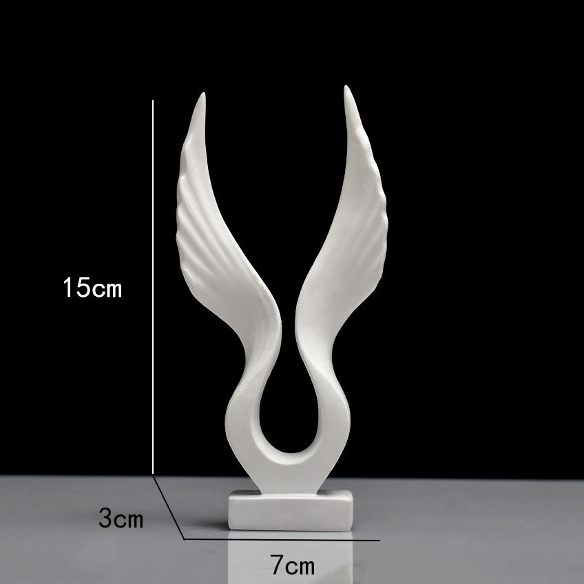 Mini Resin Wing Figurine – Decorative Angel & Roc Statue – photo 2 of 11