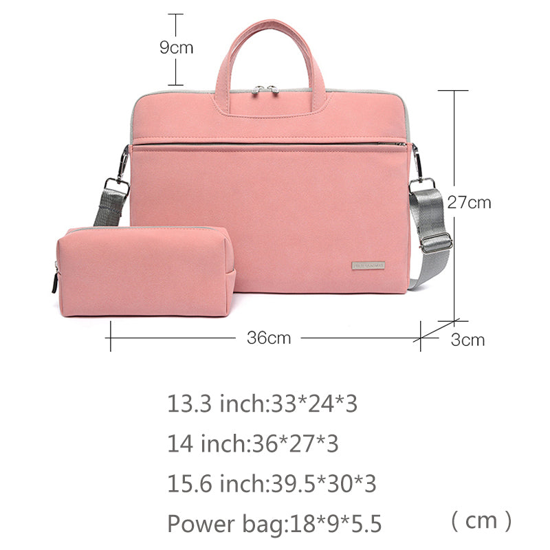 PU Leather Laptop Bag - Convertible Shoulder Briefcase - product photo 8 of 10