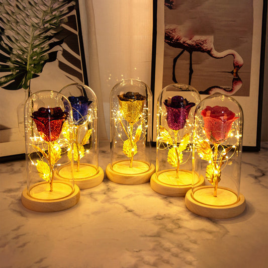Eternal Rose LED Light in Glass Dome – Romantic Gift for Valentine's, Weddings & Mother's Day - product photo 1 of 5