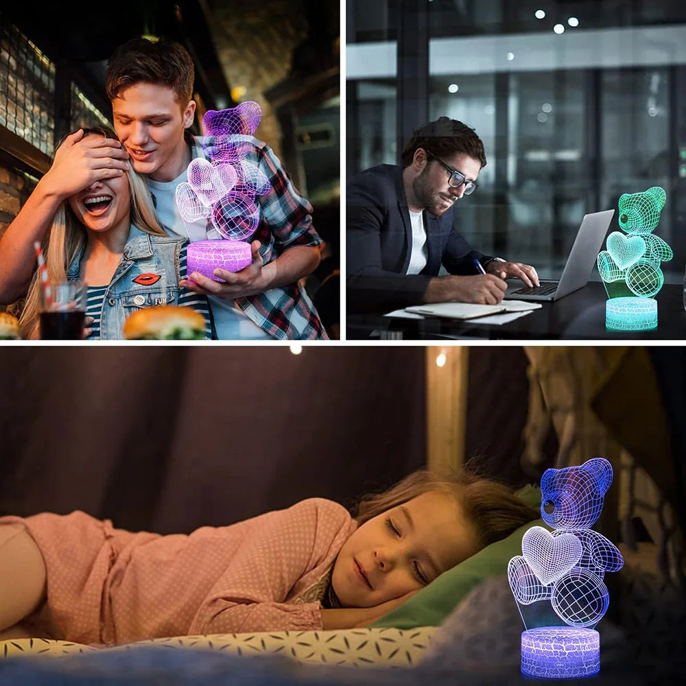 3D acrylic LED night light USB neon lamp - photo 7 of 13