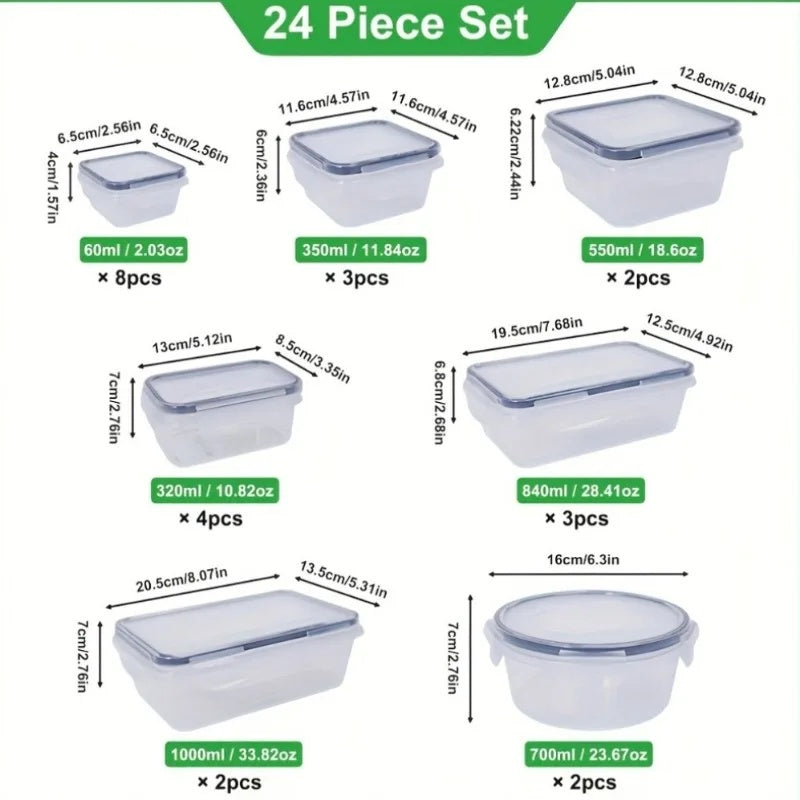 48-Piece BPA-Free Food Storage Container Set with Airtight Lids & Labels - product photo 7 of 9